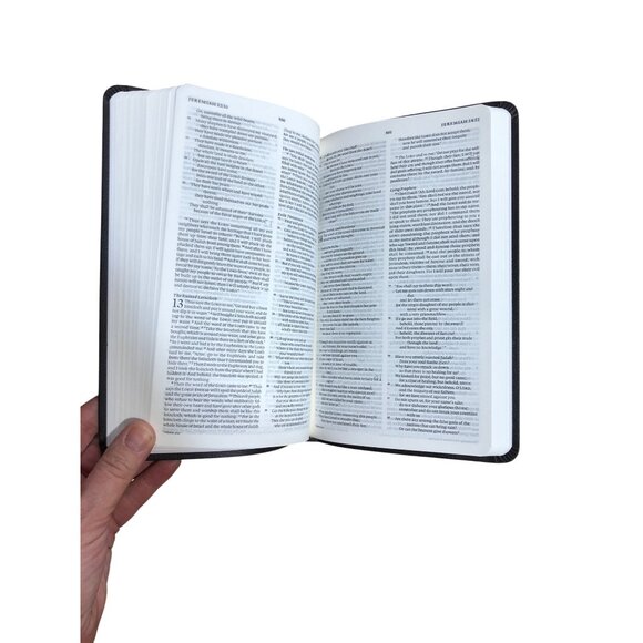 English Standard Version Value Thinline Bible Faux Leather Black Trutone Crosswa - Picture 14 of 16